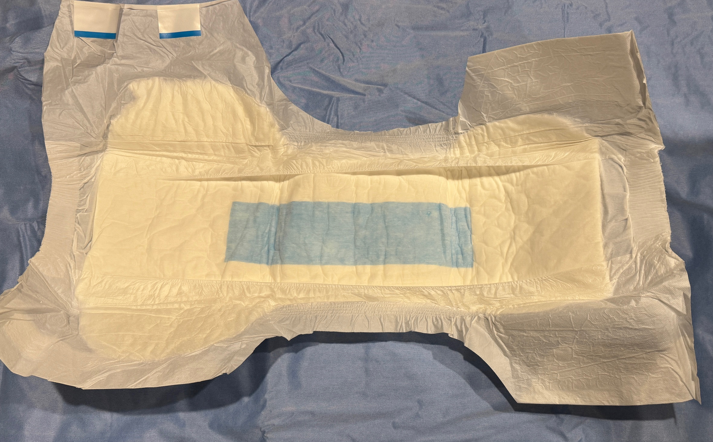 Maximum Absorbency Medium Adult Diapers for Men and Women. (28"-38") (White, 2-count sample)